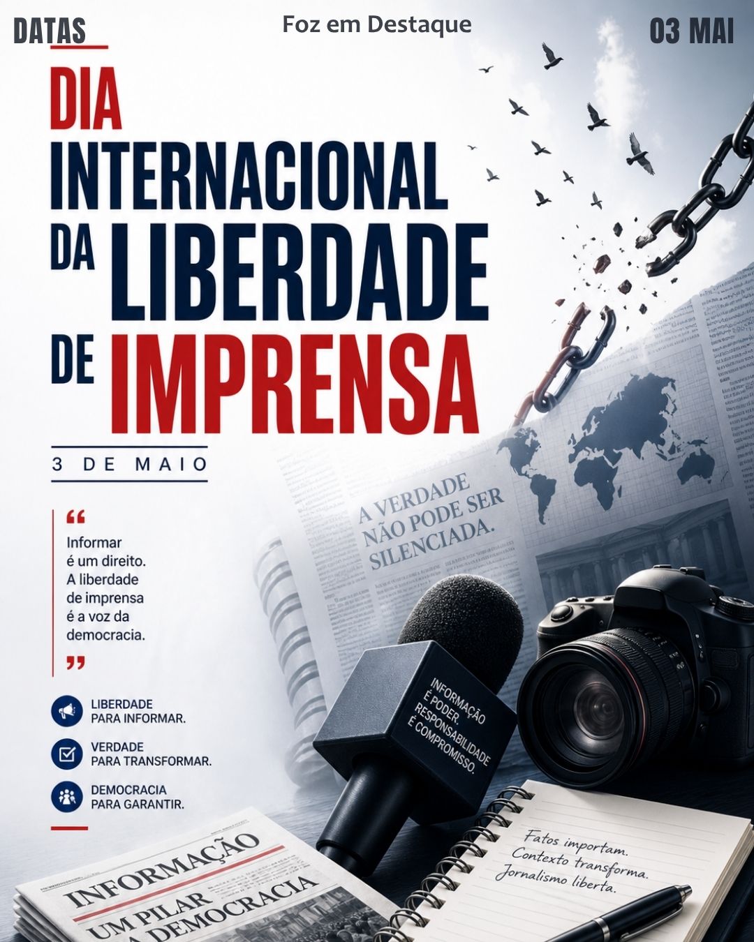 Datas Comemorativas FozEmDestaque 2026
